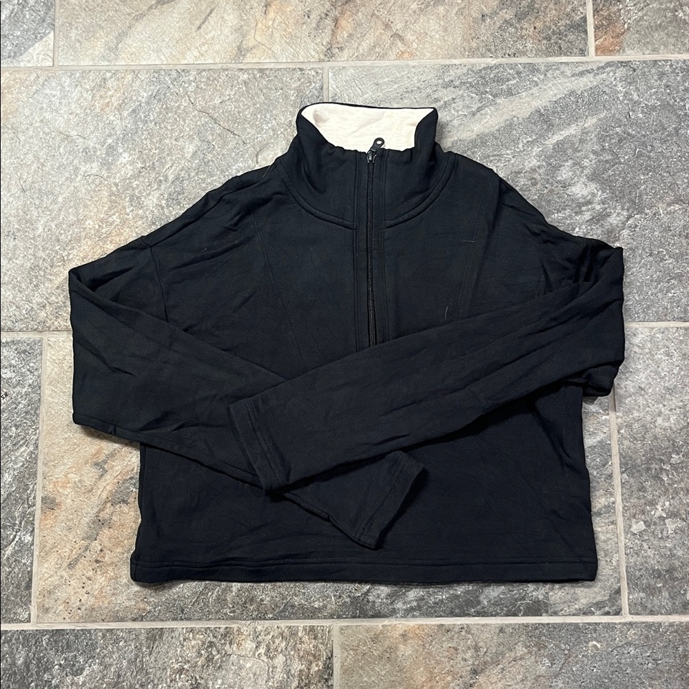 Offline by Aerie women’s long sleeve 3/4 zip top black XXS
